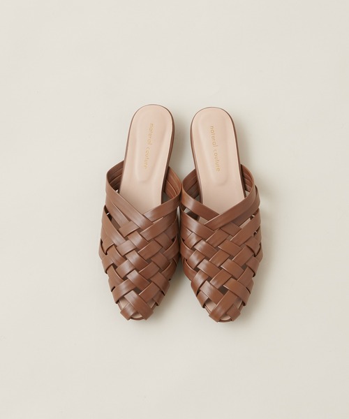 natural couture（ナチュラルクチュール）の「編みメッシュバブーシュ（その他シューズ・レディース・ブラウン/イエロー/アイボリー・MEDIUM/LARGE）」の4枚目の写真