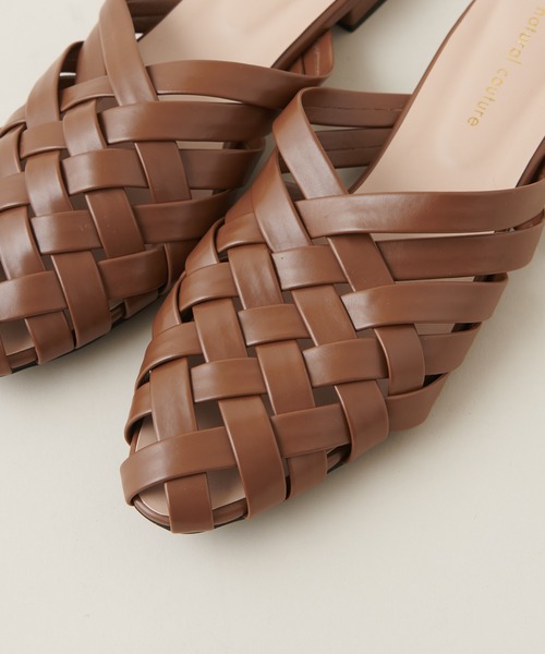 natural couture（ナチュラルクチュール）の「編みメッシュバブーシュ（その他シューズ・レディース・ブラウン/イエロー/アイボリー・MEDIUM/LARGE）」の8枚目の写真