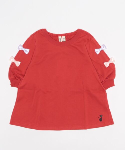 [130-150]Ｔシャツ 袖リボン（Tシャツ/カットソー）｜nino（ニノ）