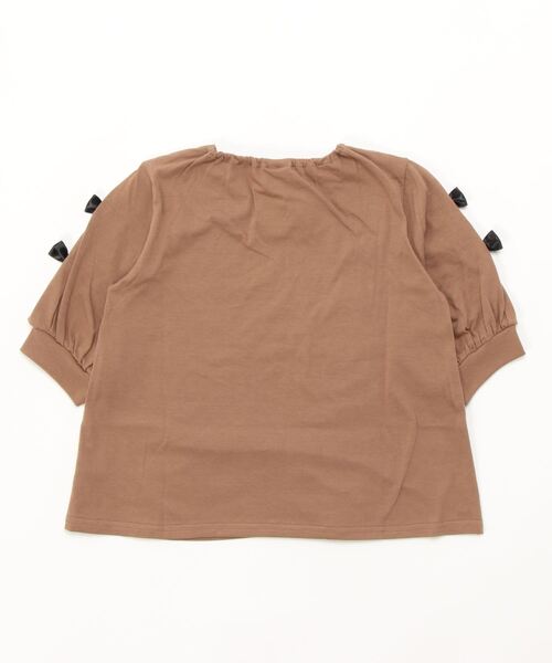 [130-150]Ｔシャツ 袖リボン（Tシャツ/カットソー）｜nino（ニノ）