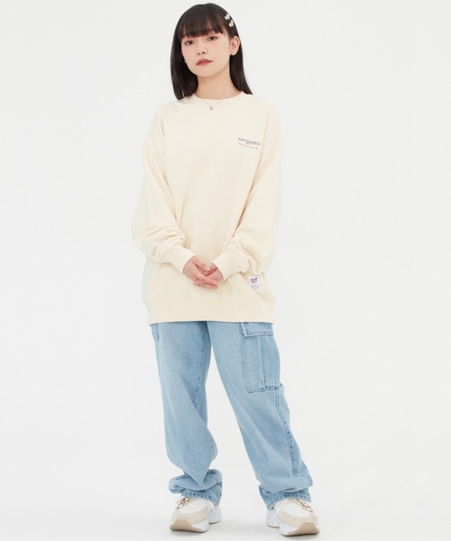TARGETTO(ターゲット)の「【TARGETTO】BACK PRINTING LOGO SWEAT SHIRT / ターゲット バック プリント ロゴ スウェットシャツ(スウェット・レディース・ブラック/パープル/ピンク/オートミール・FREE)」の6枚目の写真