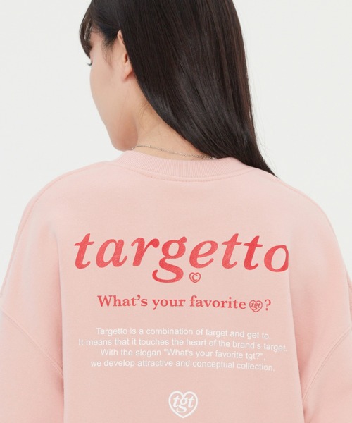 TARGETTO(ターゲット)の「【TARGETTO】BACK PRINTING LOGO SWEAT SHIRT / ターゲット バック プリント ロゴ スウェットシャツ(スウェット・レディース・ブラック/パープル/ピンク/オートミール・FREE)」の15枚目の写真