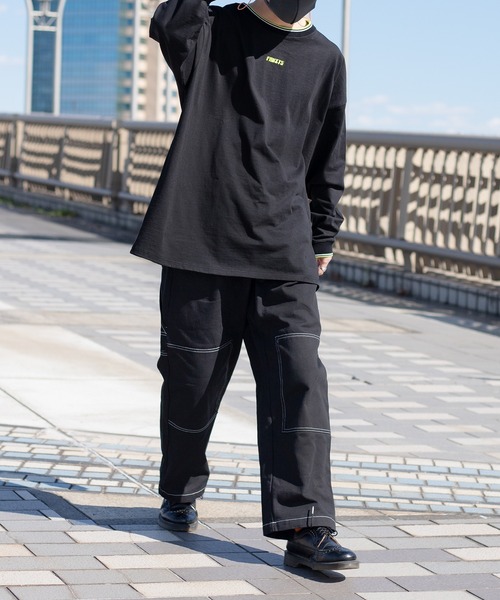 Perushu(ペルーシュ)の「レトロリブ配色ロンT(Tシャツ/カットソー・メンズ・ホワイト/チャコールグレー/オフホワイト/ブラック/ブルーグリーン/ライトブルー・MEDIUM/LARGE/X-LARGE)」の20枚目の写真