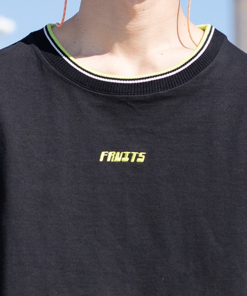 Perushu(ペルーシュ)の「レトロリブ配色ロンT(Tシャツ/カットソー・メンズ・ホワイト/チャコールグレー/オフホワイト/ブラック/ブルーグリーン/ライトブルー・MEDIUM/LARGE/X-LARGE)」の9枚目の写真