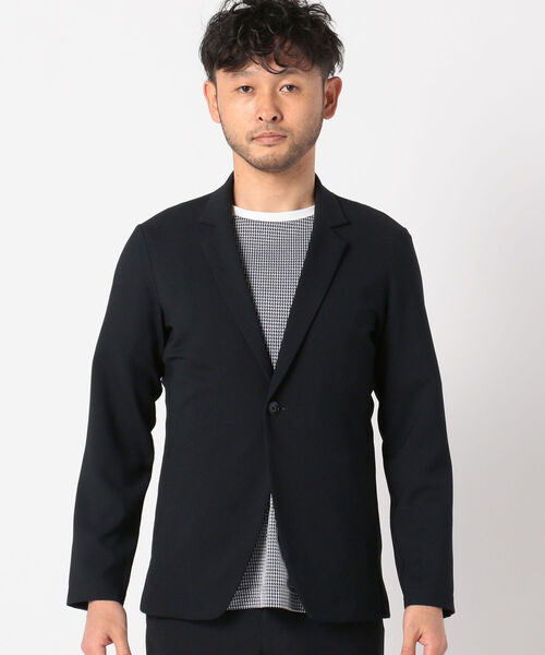 Stutostein Nolley's（シュテットシュタインノーリーズ）の「ドライストレッチ テーラードジャケット セットアップ（テーラードジャケット・メンズ・ネイビー系1/ブラック×グレー/ダークネイビー・S/M/L/XL）」の4枚目の写真