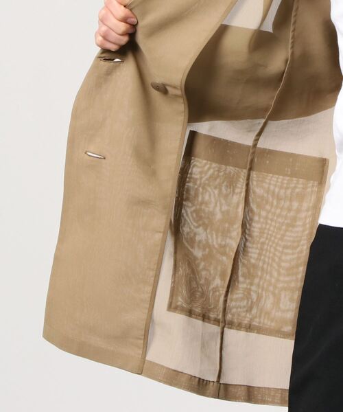 MIDWEST（ミッドウエスト）の「RITO SHEER COTTON DOUBLE BREASTED JACKET（テーラードジャケット・レディース・ライトブラウン・36/38）」の3枚目の写真