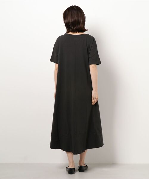 Lee（リー）の「Lee/リー  デニムポケット　カットソーワンピース（チュニック・レディース・ブラック/ブラウン/オフホワイト・FREE）」の5枚目の写真