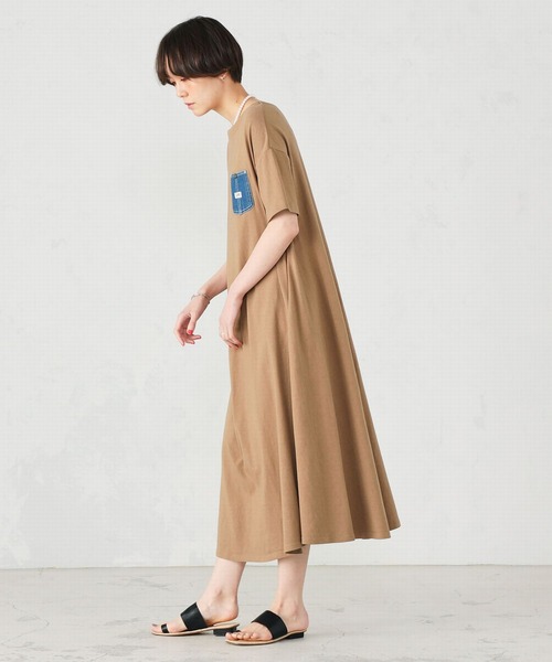 Lee（リー）の「Lee/リー  デニムポケット　カットソーワンピース（チュニック・レディース・ブラック/ブラウン/オフホワイト・FREE）」の20枚目の写真