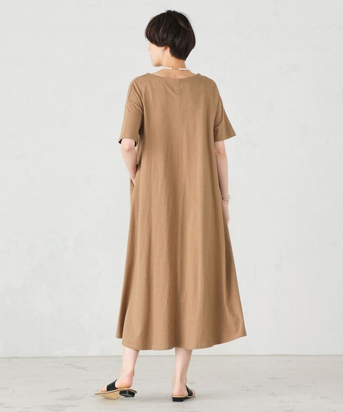 Lee（リー）の「Lee/リー  デニムポケット　カットソーワンピース（チュニック・レディース・ブラック/ブラウン/オフホワイト・FREE）」の18枚目の写真