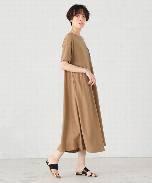 Lee（リー）の「Lee/リー  デニムポケット　カットソーワンピース（チュニック・レディース・ブラック/ブラウン/オフホワイト・FREE）」の19枚目の写真