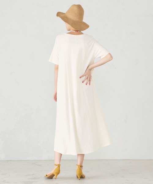 Lee（リー）の「Lee/リー  デニムポケット　カットソーワンピース（チュニック・レディース・ブラック/ブラウン/オフホワイト・FREE）」の7枚目の写真