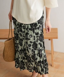 URBAN RESEARCH DOORS | 【WEB限定】花柄ワッシャープリーツスカート(スカート)