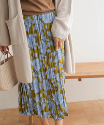 URBAN RESEARCH DOORS | 【WEB限定】花柄ワッシャープリーツスカート(スカート)