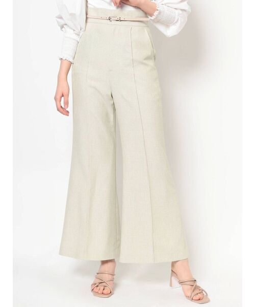 MERCURYDUO（マーキュリーデュオ）の「ベルト付リネンライクフレアパンツ（その他パンツ・レディース・ピンク/ライム/アイボリー・SMALL/MEDIUM）」の2枚目の写真