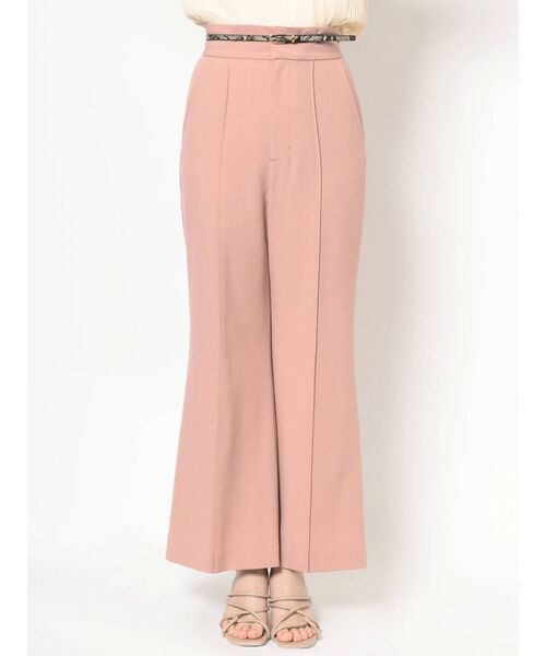 MERCURYDUO（マーキュリーデュオ）の「ベルト付リネンライクフレアパンツ（その他パンツ・レディース・ピンク/ライム/アイボリー・SMALL/MEDIUM）」の8枚目の写真