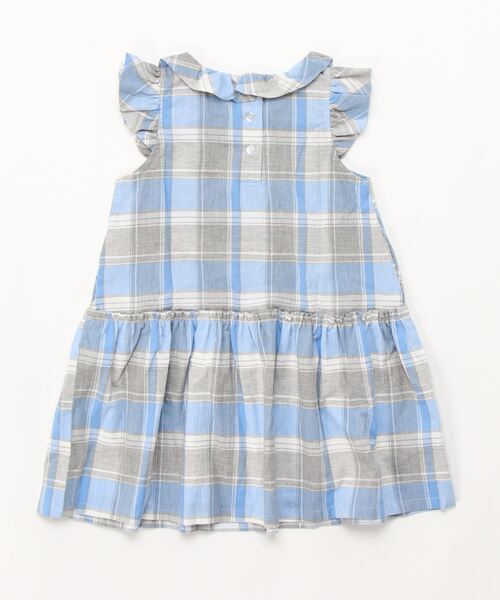 Tappet(タペット)の「がーぜチェックワンピース(ワンピース・キッズ・ブルー/イエロー・110cm/120cm/130cm/140cm/150cm)」の3枚目の写真