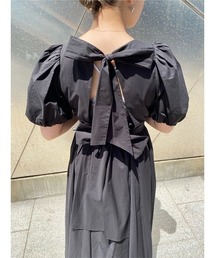 SNIDEL（スナイデル）の「ORGANICSコットンボイルパワショルワンピース  