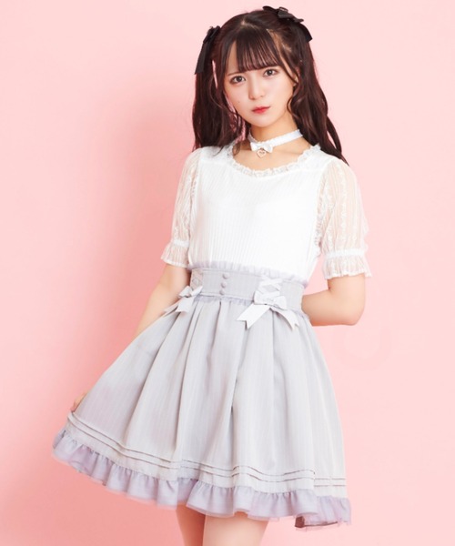 21新商品 レースアップピンタックフレアスカート スカート スカート Honey Honey シークレットハニー のファッション Honey シークレットハニー のスカート レースアップピンタックフレアスカート 2se5140 を購入できます Secret Secret