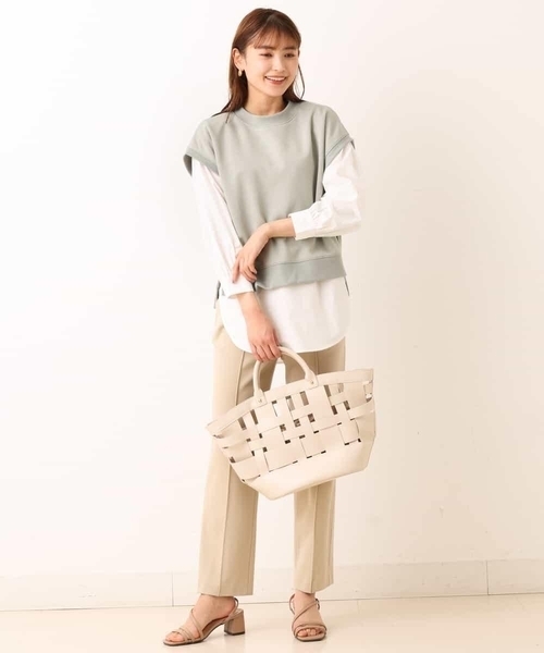 a.v.v（アーヴェヴェ）の「ダンボールベスト&パフスリーブシャツ（スウェット・レディース・ブラック/ライトグレー/ミント・38/42/40/36/34）」の7枚目の写真