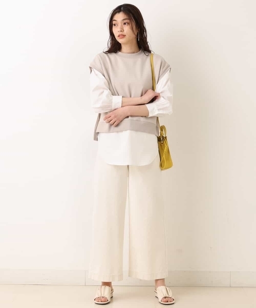 a.v.v（アーヴェヴェ）の「ダンボールベスト&パフスリーブシャツ（スウェット・レディース・ブラック/ライトグレー/ミント・38/42/40/36/34）」の11枚目の写真