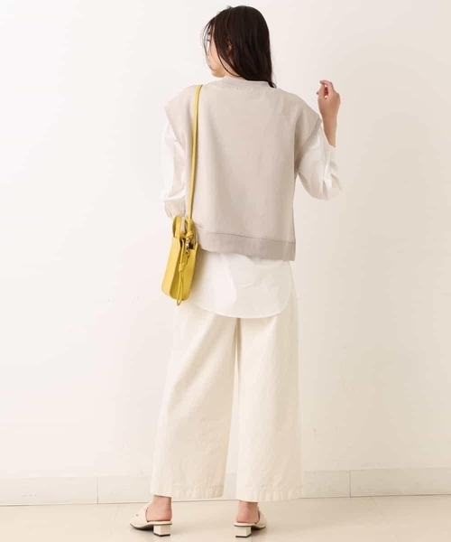 a.v.v（アーヴェヴェ）の「ダンボールベスト&パフスリーブシャツ（スウェット・レディース・ブラック/ライトグレー/ミント・38/42/40/36/34）」の13枚目の写真