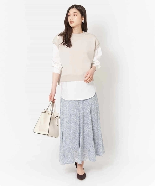 a.v.v（アーヴェヴェ）の「ダンボールベスト&パフスリーブシャツ（スウェット・レディース・ブラック/ライトグレー/ミント・38/42/40/36/34）」の14枚目の写真