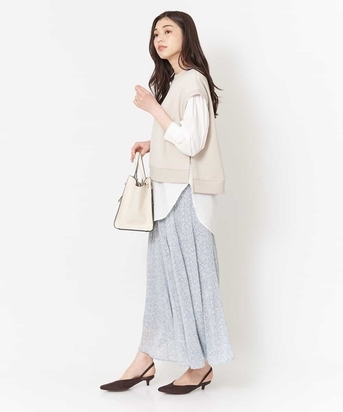 a.v.v（アーヴェヴェ）の「ダンボールベスト&パフスリーブシャツ（スウェット・レディース・ブラック/ライトグレー/ミント・38/42/40/36/34）」の15枚目の写真