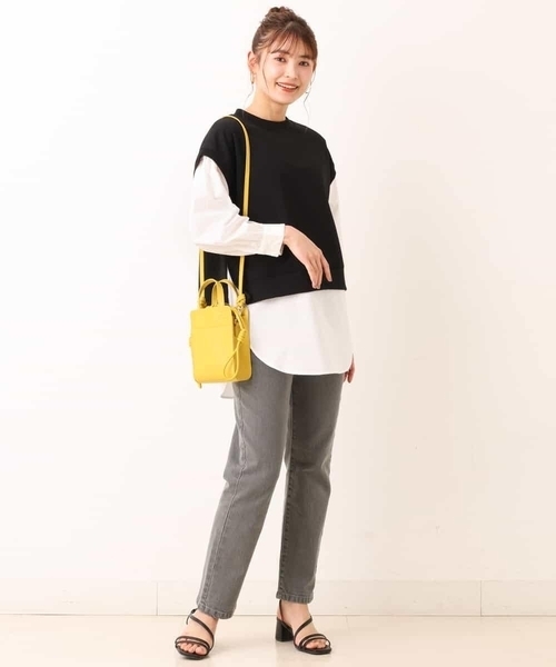 a.v.v（アーヴェヴェ）の「ダンボールベスト&パフスリーブシャツ（スウェット・レディース・ブラック/ライトグレー/ミント・38/42/40/36/34）」の20枚目の写真