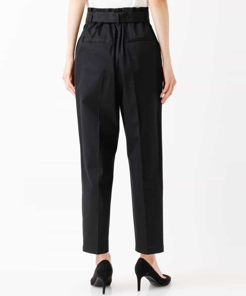 MK MICHEL KLEIN（エムケーミッシェルクラン）の「ハイウエスト リラックステーパードパンツ/洗える（その他パンツ・レディース・ホワイト/ブラック・38）」の6枚目の写真