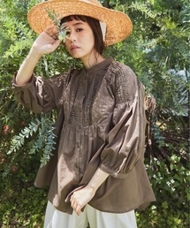 Libra Cue | 梯子レースコットンブラウス(シャツ/ブラウス)