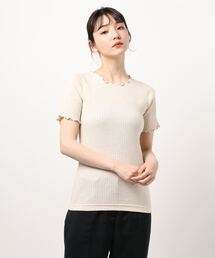 Samansa Mos2 | トタンテレコ半袖メローインナー(Tシャツ/カットソー)