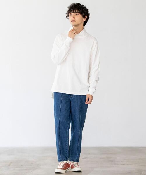 coen by Mr.SZK(コーエンバイミスタースズキ)の「センタープレスワイドテーパードデニム【coen × Mr.SZK】(デニムパンツ・メンズ・ネイビー/コバルトブルー・SMALL/MEDIUM/LARGE/X-LARGE)」の11枚目の写真