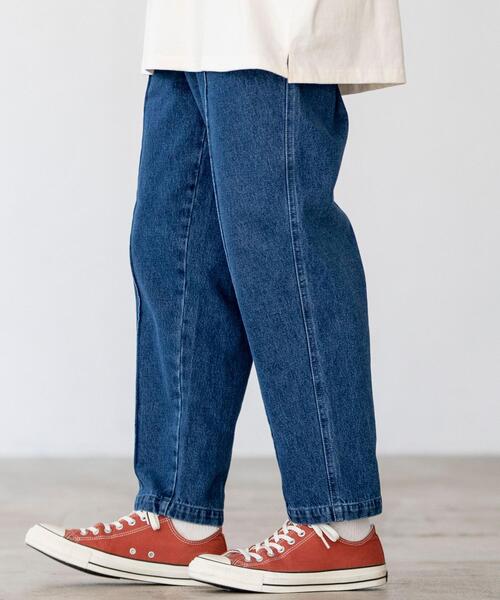coen by Mr.SZK(コーエンバイミスタースズキ)の「センタープレスワイドテーパードデニム【coen × Mr.SZK】(デニムパンツ・メンズ・ネイビー/コバルトブルー・SMALL/MEDIUM/LARGE/X-LARGE)」の13枚目の写真