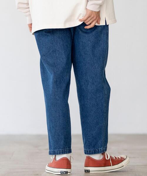 coen by Mr.SZK(コーエンバイミスタースズキ)の「センタープレスワイドテーパードデニム【coen × Mr.SZK】(デニムパンツ・メンズ・ネイビー/コバルトブルー・SMALL/MEDIUM/LARGE/X-LARGE)」の15枚目の写真