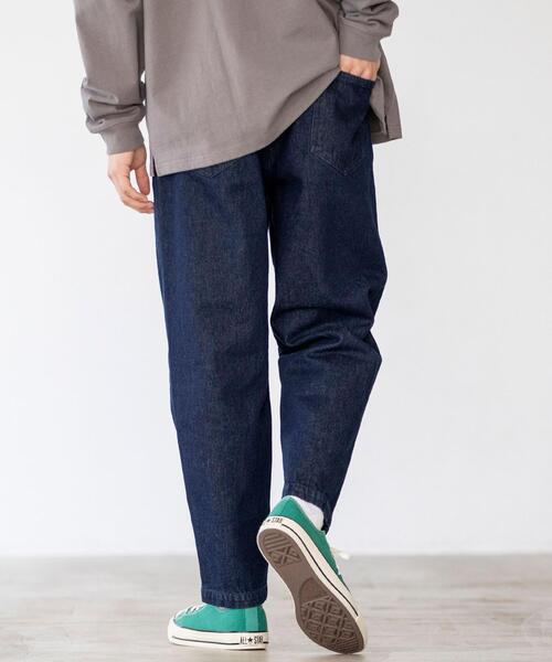 coen by Mr.SZK(コーエンバイミスタースズキ)の「センタープレスワイドテーパードデニム【coen × Mr.SZK】(デニムパンツ・メンズ・ネイビー/コバルトブルー・SMALL/MEDIUM/LARGE/X-LARGE)」の16枚目の写真