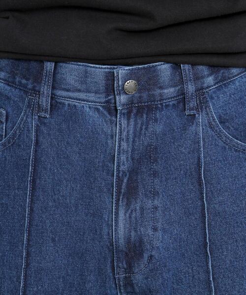 coen by Mr.SZK(コーエンバイミスタースズキ)の「センタープレスワイドテーパードデニム【coen × Mr.SZK】(デニムパンツ・メンズ・ネイビー/コバルトブルー・SMALL/MEDIUM/LARGE/X-LARGE)」の17枚目の写真