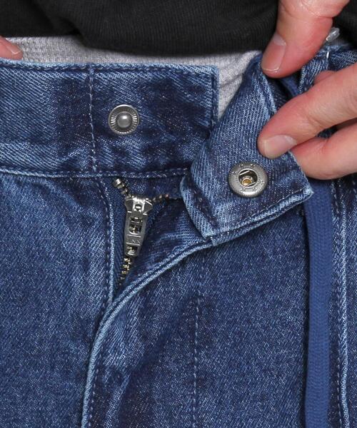 coen by Mr.SZK(コーエンバイミスタースズキ)の「センタープレスワイドテーパードデニム【coen × Mr.SZK】(デニムパンツ・メンズ・ネイビー/コバルトブルー・SMALL/MEDIUM/LARGE/X-LARGE)」の18枚目の写真