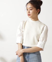 N.（N. Natural Beauty Basic） | 【追加生産】◆総針ハイネックドッキングニット(ニット/セーター)