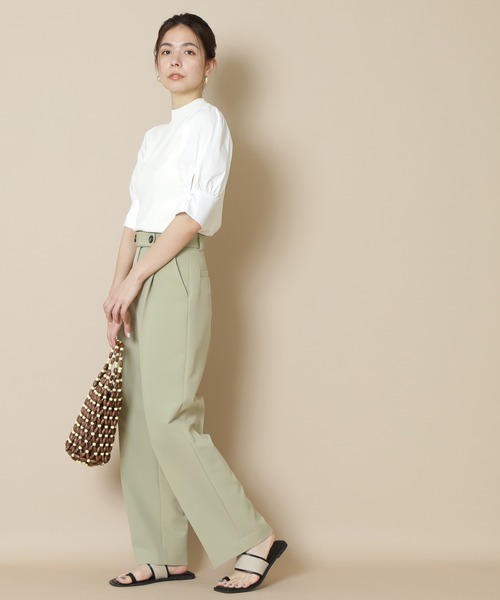 N.（N. Natural Beauty Basic）（エヌエヌナチュラルビューティーベーシック）の「【追加生産】◆総針ハイネックドッキングニット（ニット/セーター・レディース・ホワイト/ブラック/ベージュ・MEDIUM）」の18枚目の写真