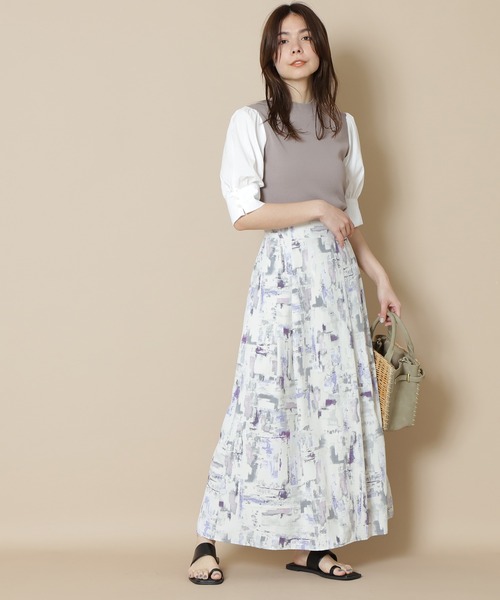 N.（N. Natural Beauty Basic）（エヌエヌナチュラルビューティーベーシック）の「【追加生産】◆総針ハイネックドッキングニット（ニット/セーター・レディース・ホワイト/ブラック/ベージュ・MEDIUM）」の6枚目の写真