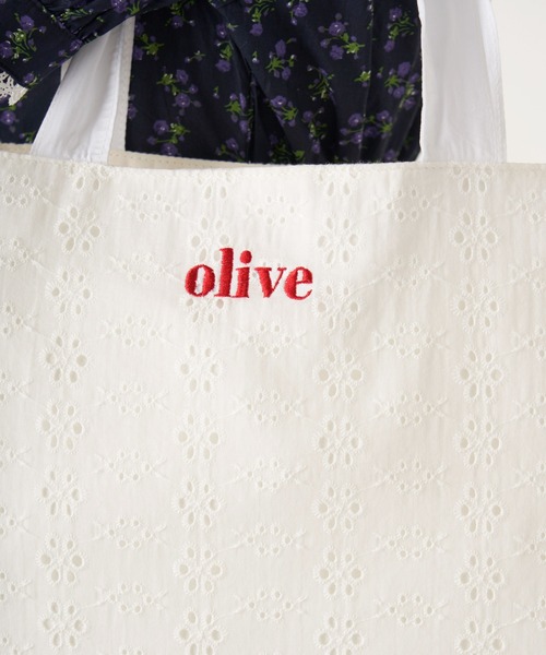 OLIVE des OLIVE(オリーブデオリーブ)の「【WEB限定カラー有】フリル横長トート(トートバッグ・レディース・ホワイト/オフホワイト/ブラック/ベージュ・FREE)」の7枚目の写真