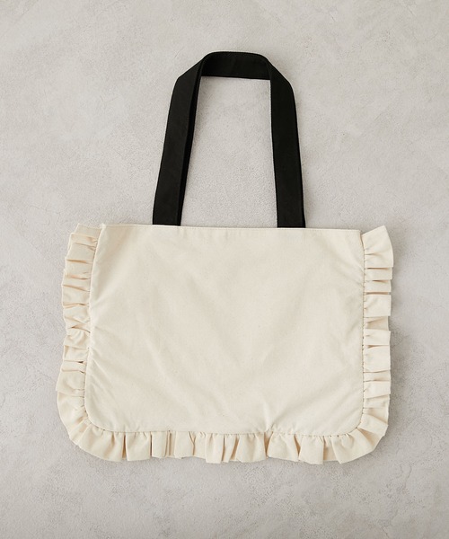OLIVE des OLIVE(オリーブデオリーブ)の「【WEB限定カラー有】フリル横長トート(トートバッグ・レディース・ホワイト/オフホワイト/ブラック/ベージュ・FREE)」の15枚目の写真