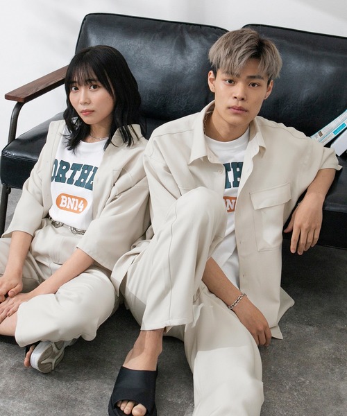 PairPair（ペアペア）の「ドライオックスリラックスシャツ（ユニセックス/セットアップ）（シャツ/ブラウス・レディース・ブルーグリーン/アイボリー/ブラウン・MEDIUM/LARGE）」の6枚目の写真