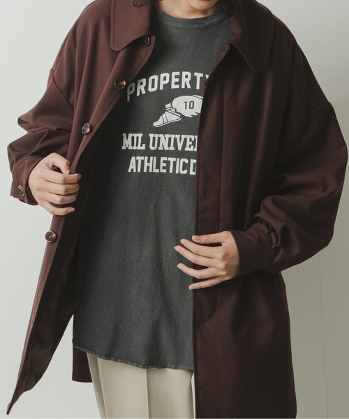 kha:ki(カーキ)の「「KHA:KI / カーキ」ワイドカラーオーバージャケット(ダウンジャケット/コート・レディース・ブラウン/カーキ/ダークネイビー・2/1)」の14枚目の写真