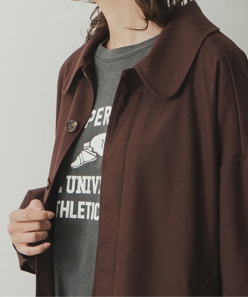 kha:ki(カーキ)の「「KHA:KI / カーキ」ワイドカラーオーバージャケット(ダウンジャケット/コート・レディース・ブラウン/カーキ/ダークネイビー・2/1)」の13枚目の写真