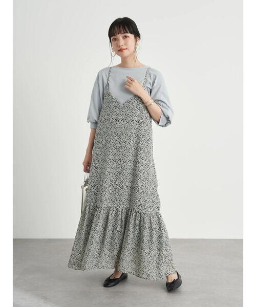 earth music&ecology（アースミュージックアンドエコロジー）の「切り替えキャミワンピース　＊（ワンピース・レディース・ブラック/ブラック系その他/サックスブルー系1・FREE）」の20枚目の写真