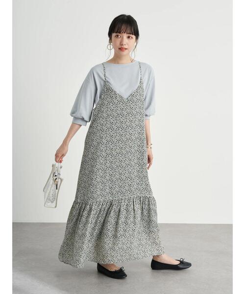 earth music&ecology（アースミュージックアンドエコロジー）の「切り替えキャミワンピース　＊（ワンピース・レディース・ブラック/ブラック系その他/サックスブルー系1・FREE）」の21枚目の写真