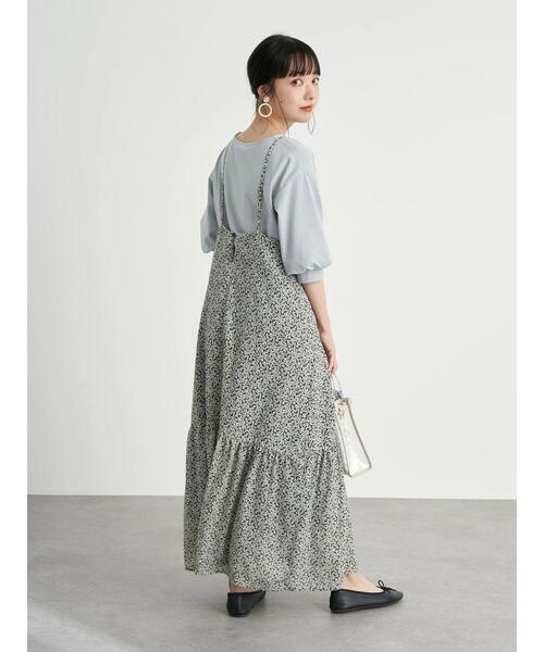 earth music&ecology（アースミュージックアンドエコロジー）の「切り替えキャミワンピース　＊（ワンピース・レディース・ブラック/ブラック系その他/サックスブルー系1・FREE）」の22枚目の写真