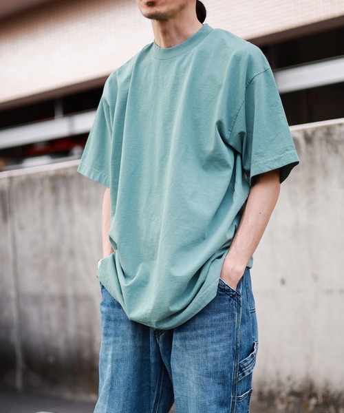 LOS ANGELES APPAREL(ロサンゼルスアパレル)の「【W】【it】【LOS ANGELES APPAREL】6.5oz Garment Dye CrewNeck T(Tシャツ/カットソー・レディース・ベージュ/クリーム/グリーン/クリアブルー/パープル/スミクロ/ブラック/ホワイト/ライトグレー/レッド系その他/ダークブルー/レッド系その他2/ライトピンク/ネイビー/コーラルピンク/オレンジ/パープル系/アーミー・X-LARGE/LARGE/XX-LARGE/MEDIUM/SMALL/XXX-LARGE)」の7枚目の写真