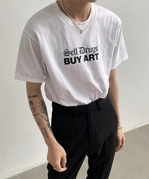 【WB ORIGINALS】Black Letter Printed Drop Shoulder T-shirt WO21S504TP